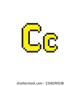 pixel art pixel art alphabet C