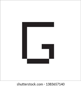 Pixel art alphabet type G