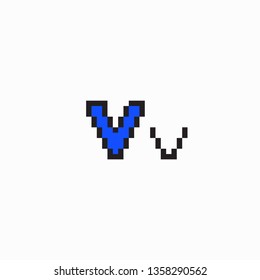 pixel art alphabet v