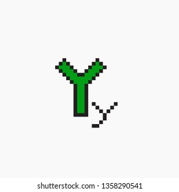 pixel art alphabet y