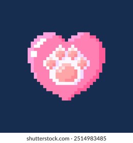 pixel art do símbolo de amantes de animais