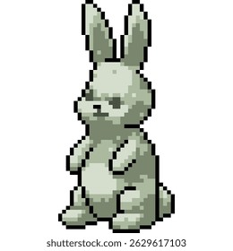 pixel art of animal rabbit rock sculpture isolated background - Powered by Shutterstock - Get 15% off with code: PIKWIZARD15