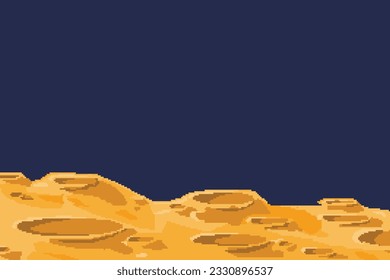 pixel art appearance of the moon from which is so beautifully golden in color