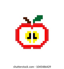 Pixel art apple.