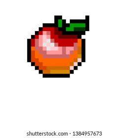 Pixel Art Apple version cartoon