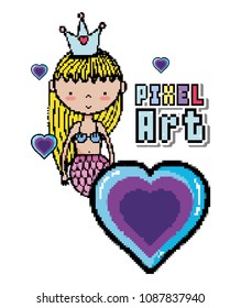 Pixel art aquatic world cartoons
