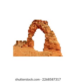 Pixel art Arches National Park, Utah, USA