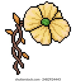 pixel art of artificial flower decortion isolated background