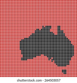 pixel art of Australia (danger)