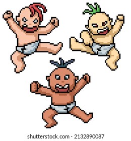 Pixel Art Of Baby Dance Squad