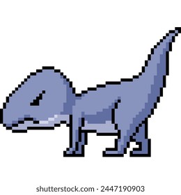 pixel art of baby dinosaur angry isolated background