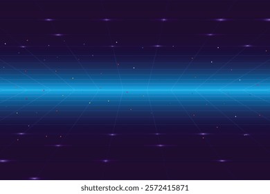 Pixel art background. 8 bit game. retro game. for game assets in vector illustrations. Retro Futurism Sci-Fi Background. glowing neon grid. and stars from vintage arcade comp