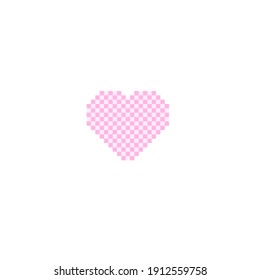 Pixel art background. Heart pixel art. Vector illustration. Valentine's Day.