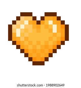 Pixel art background. Heart pixel art. Vector illustration. Valentine's Day.