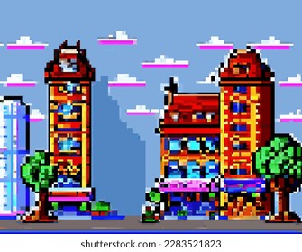 Antecedentes del arte de la imagen del paisaje urbano vector