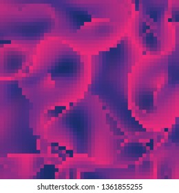 Pixel art background. Vector illustration. Abstract square pixel pattern. Mosaic background
