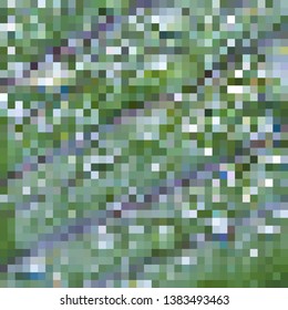 Pixel art background. Vector illustration. Abstract square pixel pattern. Mosaic background