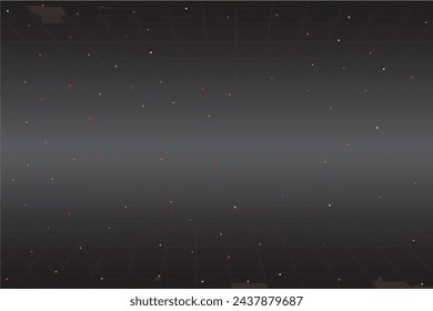 Pixel art background.8 bit game. retro game. for game assets in vector illustrations. Retro Futurism Sci-Fi Background. glowing neon grid. and stars from vintage arcade comp