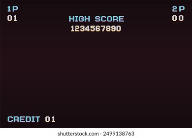 Pixel art background.8 bit game. retro game. for game assets in vector illustrations. Retro Futurism Sci-Fi Background. and stars from vintage arcade comp