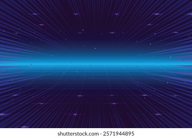 Pixel art background.8 bit game. retro game. for game assets in vector illustrations. Retro Futurism Sci-Fi Background. glowing neon grid. and stars from vintage arcade comp