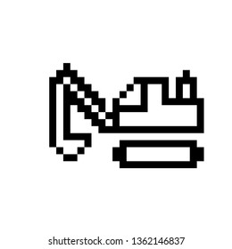 Pixel Art Backhoe