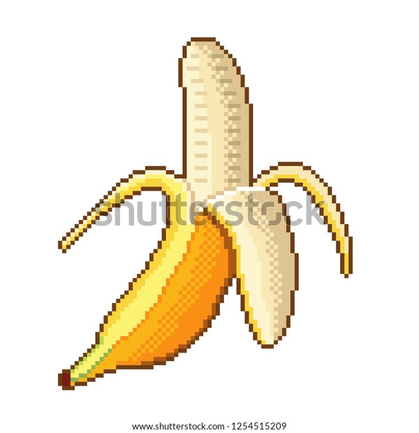 Pixel Art Banana Fruit Detailed Illustration Stock Vector (Royalty Free ...