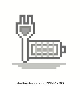 pixel art battery