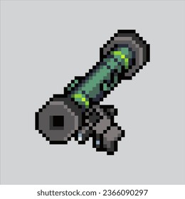 Pixel art Bazooka. Pixelated Bazooka. Bazooka rpg Weapon icons background pixelated
for the pixel art game and icon for website and video game. old school retro.