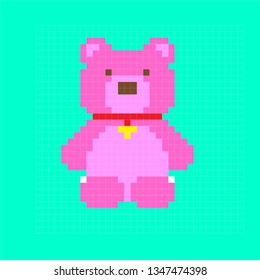 pixel art bear