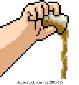 arte de píxel de cerveza para beber
