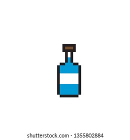 pixel art Blue bottle