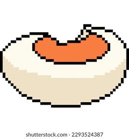 pixel art of boiled egg bite