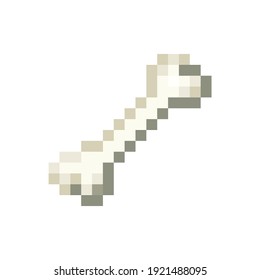 Pixel art of a Bone. Isolated vector file.