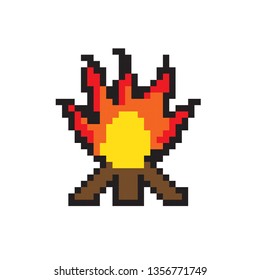 Pixel art bonfire