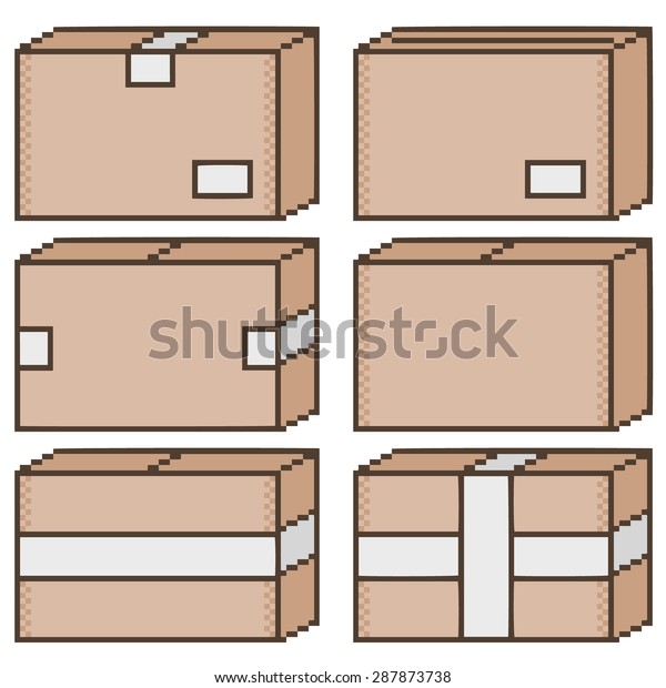 Pixel Art Box 8 Bit Games Stock Vector (Royalty Free) 287873738