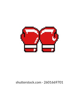 Pixel Art Boxing Gloves vector