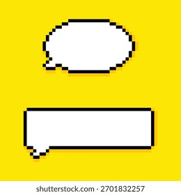 pixel art  bubble chat vector  icon pixel element for 8 bit game