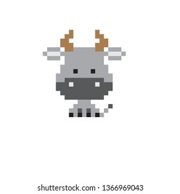 pixel art buffalo