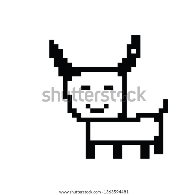 Pixel Art Buffalo Stock Vector (Royalty Free) 1363594481 | Shutterstock