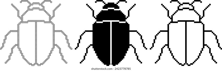 pixel art bug insect icon