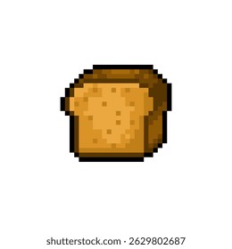 Pixel art burnt bread. pixel art food