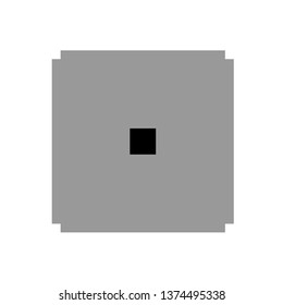 Pixel art button calculator decimal gray and black