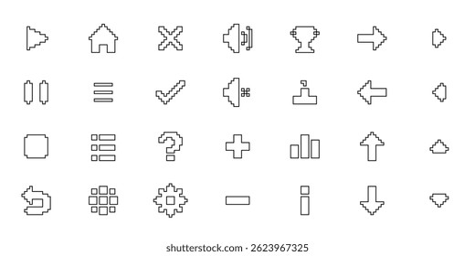Pixel art buttons for games pixel perfect
