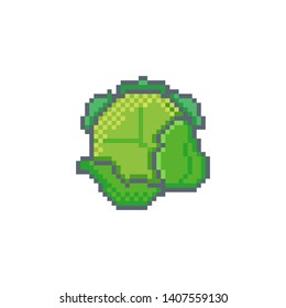 Pixel art cabbage icon.Vector design for web design, mobile app, stickers and games.
