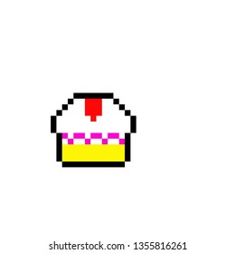 Pixel Art Cake Stock Vector (royalty Free) 1355816261 