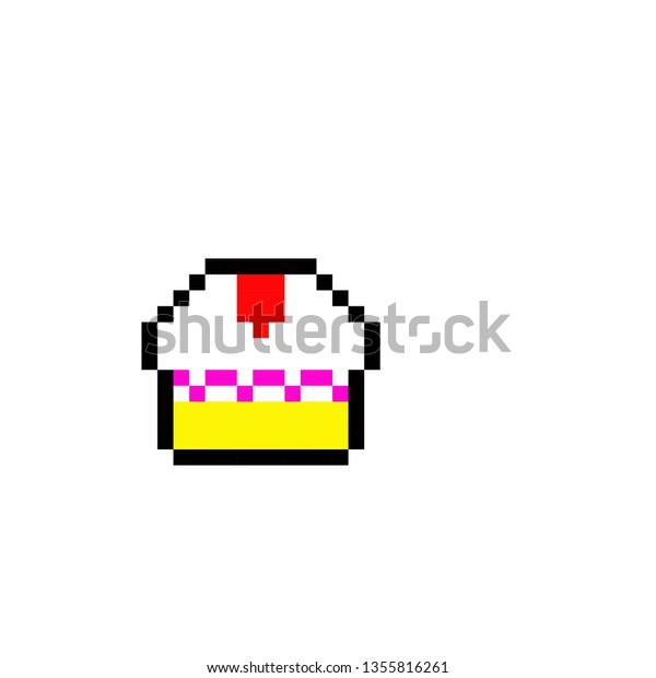 Pixel Art Cake Stock Vector (Royalty Free) 1355816261 | Shutterstock