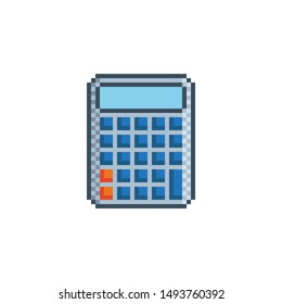 Pixel art calculator icon.
Vector design for web design, mobile app, stickers and games.
