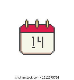 Pixel Art Calendar Vector Icon Set Stock Vector (Royalty Free ...