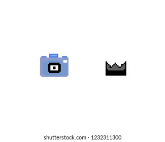 pixel art camera and hood