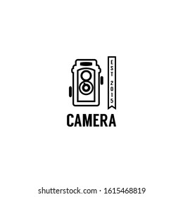 Pixel art camera logo icon design